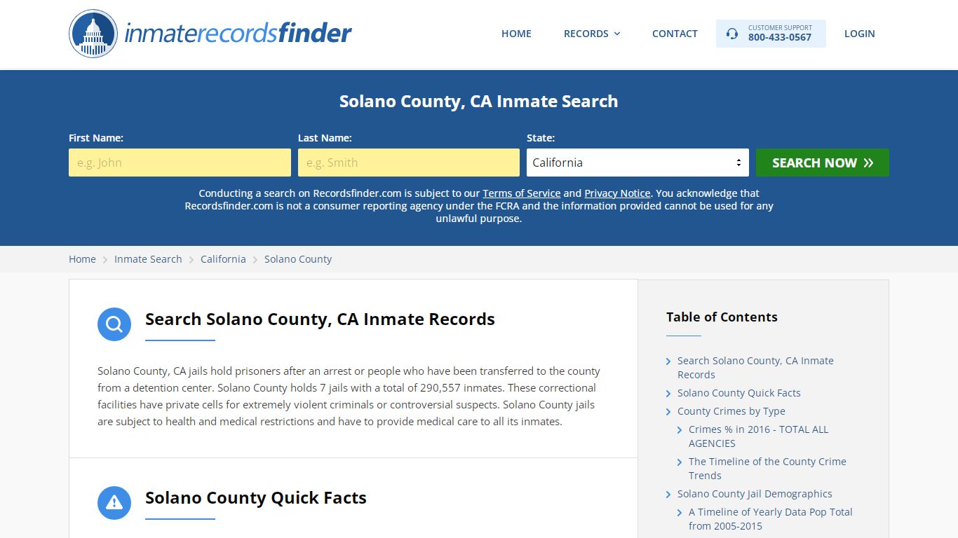 Solano County, CA Inmate Lookup & Jail Records Online